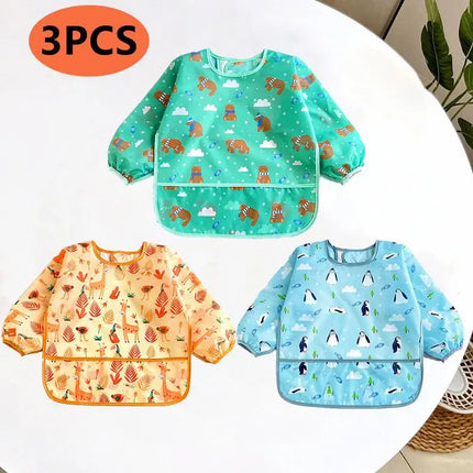 Waterproof Baby Bib – Animal Print Toddler Feeding Bib