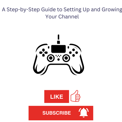 Book cover of 'YouTube Setup Essentials for Gaming and Game Development' with a gaming controller icon and call-to-action buttons.