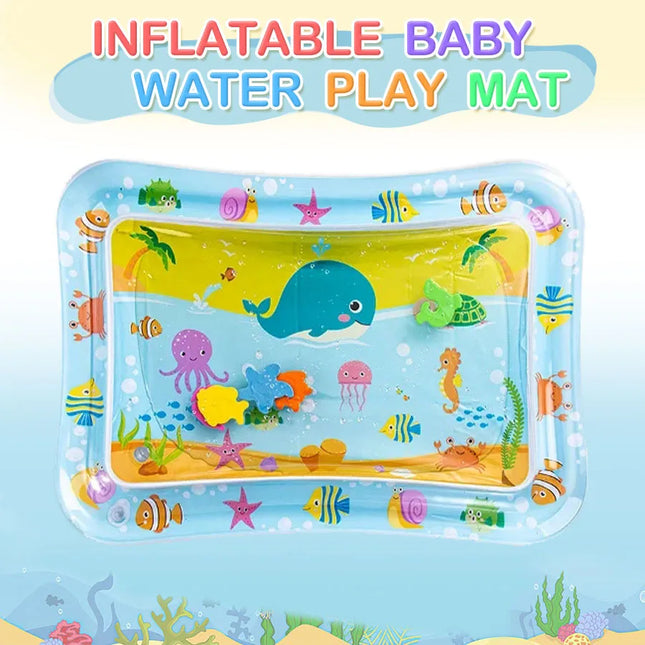 Baby Tummy Time Water Play Mat – Inflatable Sensory Activity Center