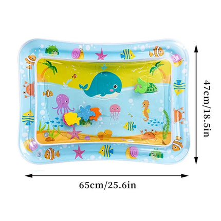 Baby Tummy Time Water Play Mat – Inflatable Sensory Activity Center