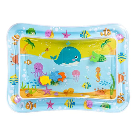 Baby Tummy Time Water Play Mat – Inflatable Sensory Activity Center