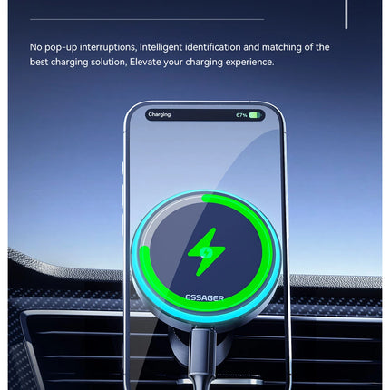 15W Magnetic Wireless Charging Car Holder