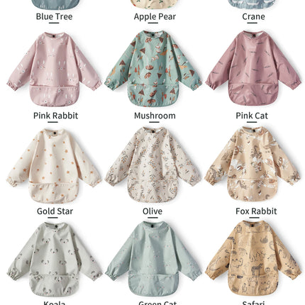 Baby Bibs Toddler Waterproof Long Sleeve