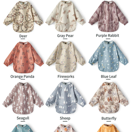 Baby Bibs Toddler Waterproof Long Sleeve