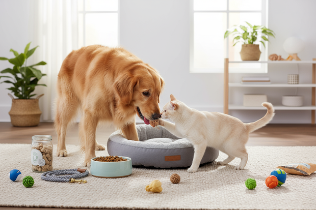 pet proucts few in one image with pets