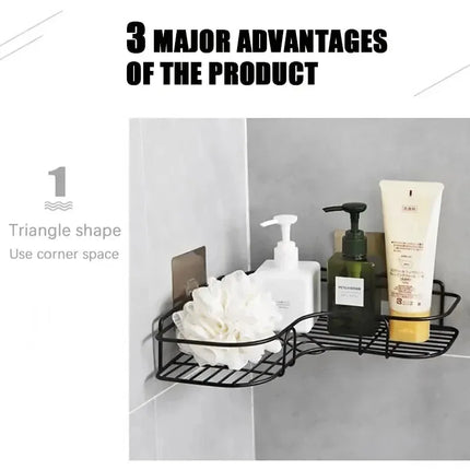 Wall-Mounted Corner Bathroom Shelf