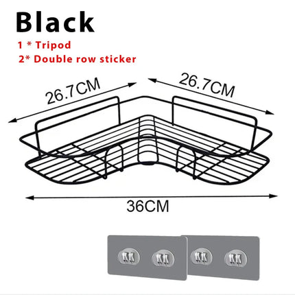 Wall-Mounted Corner Bathroom Shelf