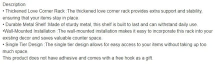 Wall-Mounted Corner Bathroom Shelf